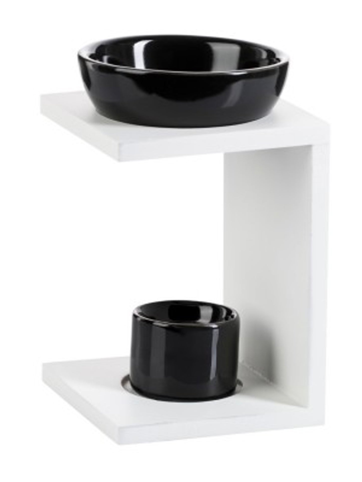 Wooden Wax Warmer Eleuthia - Matte White & Gloss Black